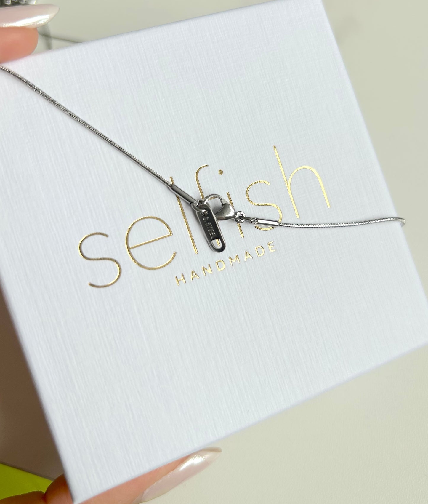 Heart Bloom Large - Srebrny naszyjnik z sercem Dmuchanym