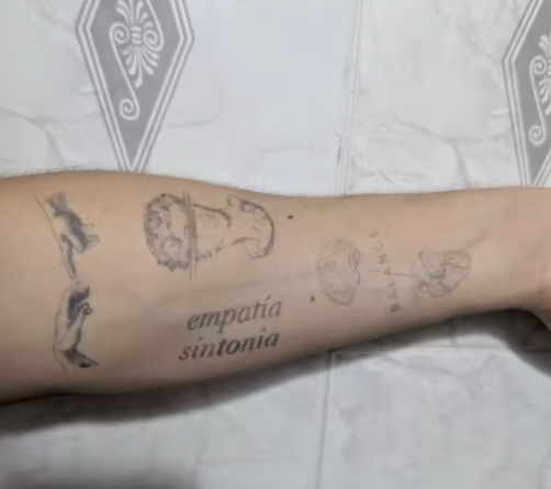 Semi-Permanent (Temporary) Tattoo - Roman Latin