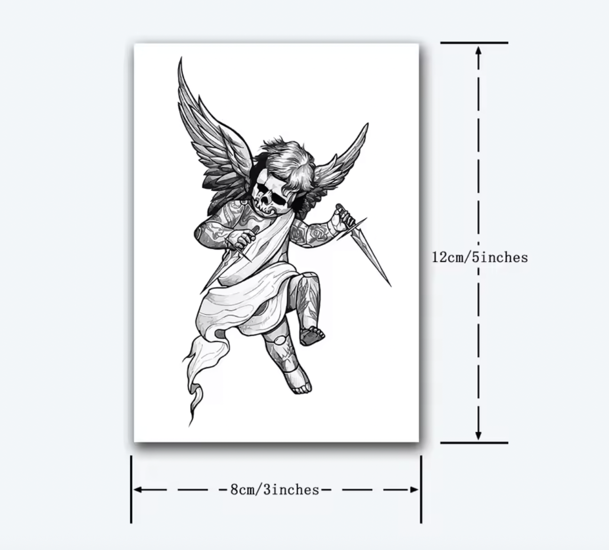 Semipermanentní (dočasné) tetování - Anděl pomsty