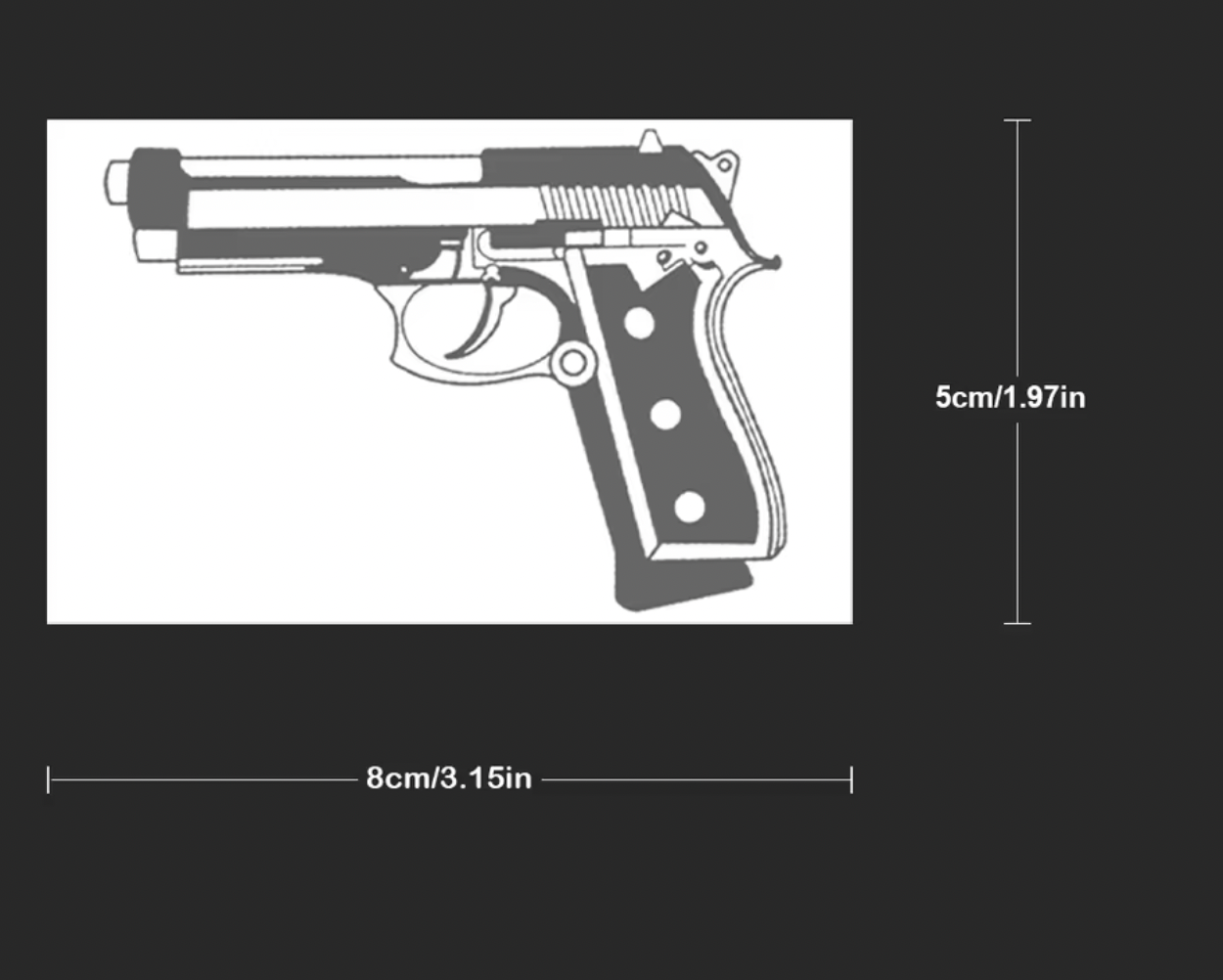 Semi-permanente (tijdelijke) tatoeage - wapen