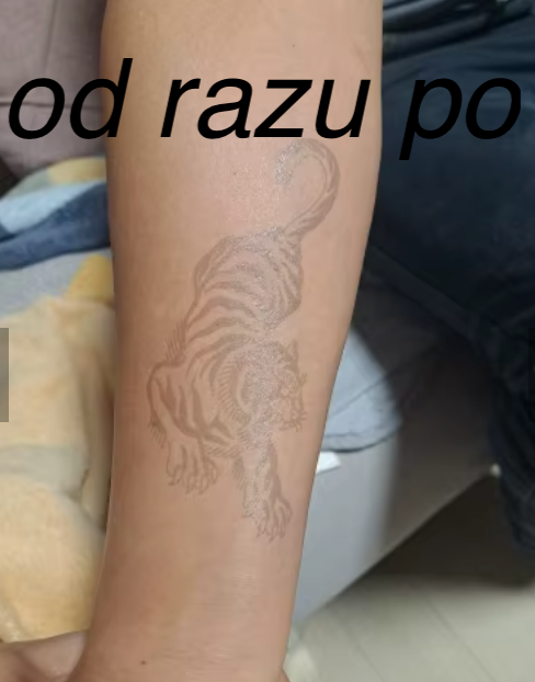 Semi-permanente (tijdelijke) tatoeage - Tijger