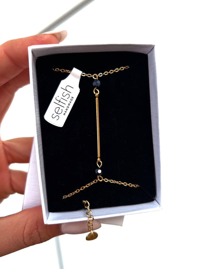 Body Chain - Naszyjnik na Ciało ze Stali Szlachetnej z Koralikami 08 - Selfish