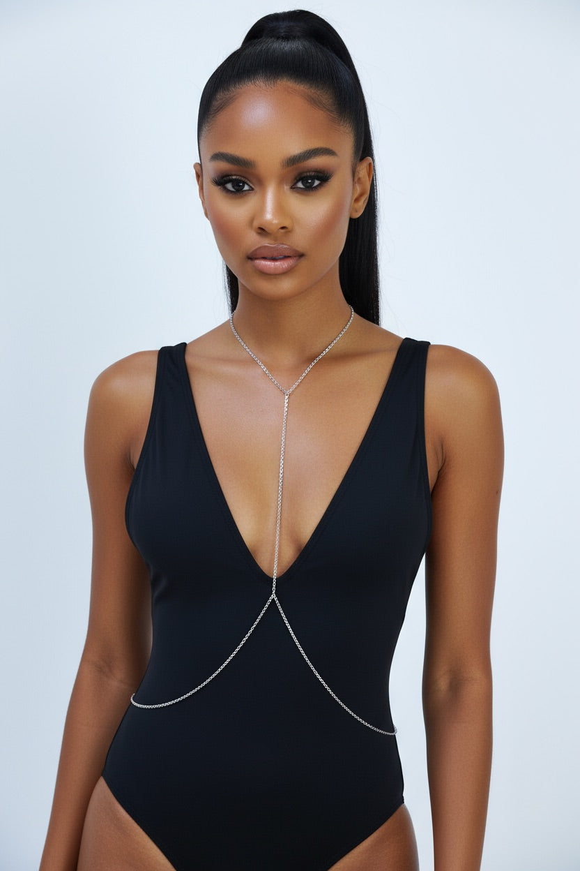 Body Chain - Naszyjnik na Ciało ze Stali Szlachetnej 01 - Selfish