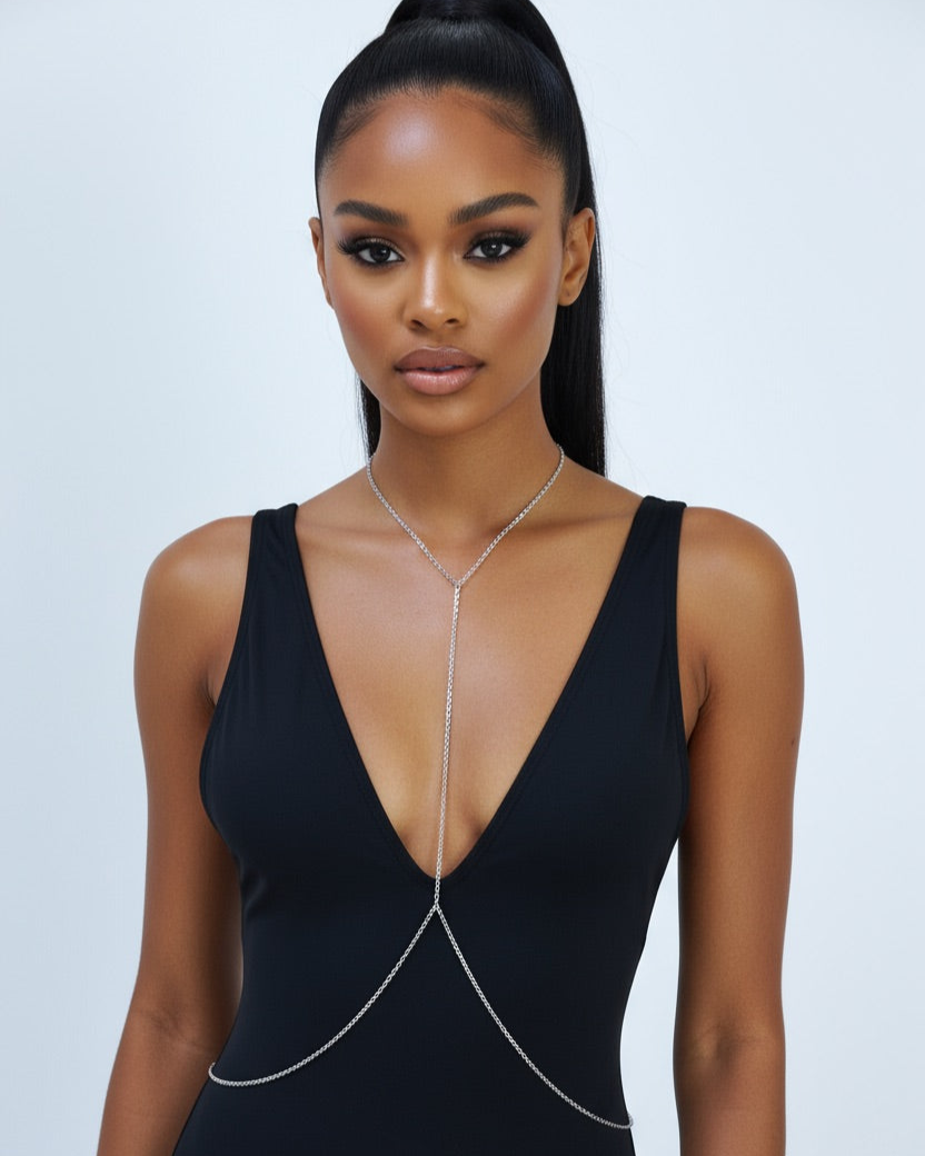 Body Chain - Naszyjnik na Ciało ze Stali Szlachetnej 01 - Selfish