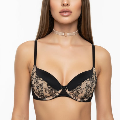 Choker z Metalowym Kółkiem - Beżowy - Selfish