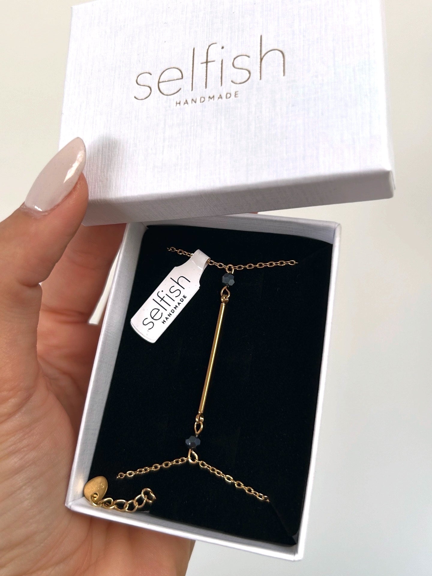 Body Chain - Naszyjnik na Ciało ze Stali Szlachetnej z Koralikami 08 - Selfish