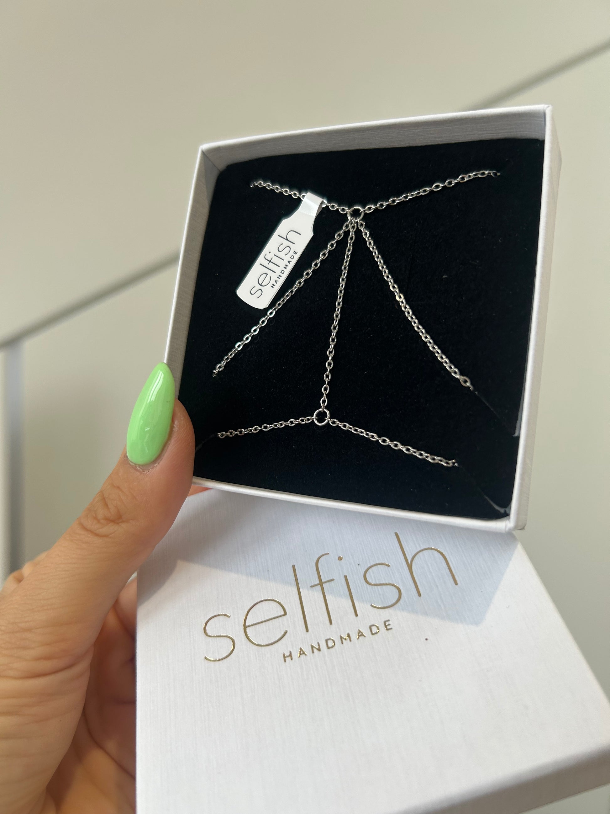 Body Chain - Naszyjnik na Ciało ze Stali Szlachetnej 02 - Selfish