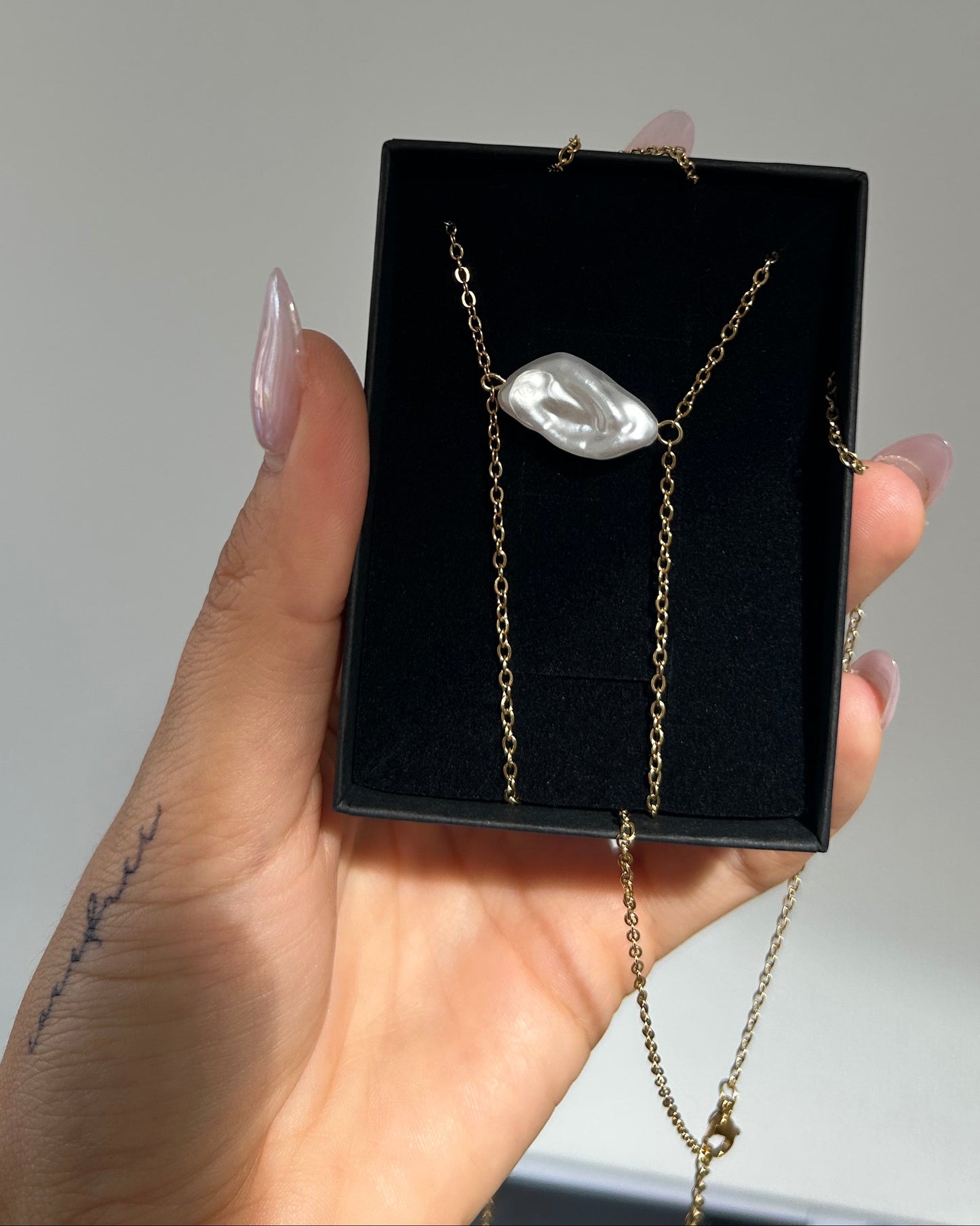 Body Chain - Naszyjnik na Ciało ze Stali Szlachetnej - Duże Perły