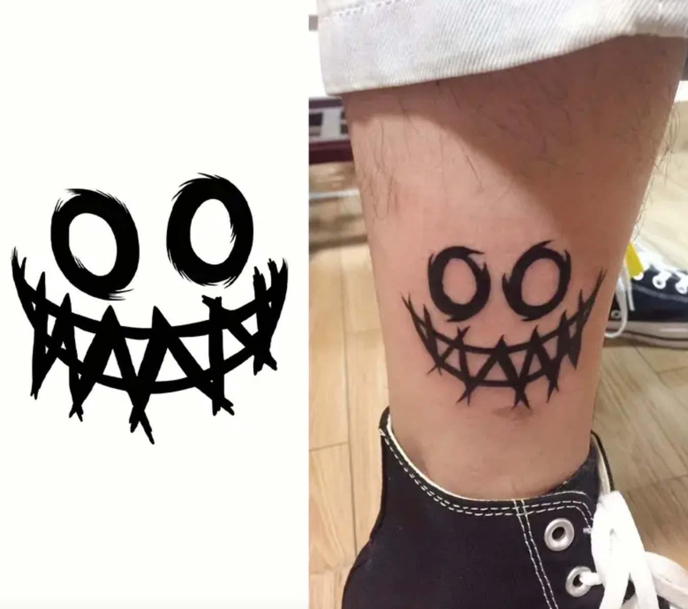 Tatouage semi-permanent (temporaire) - Sourire du diable