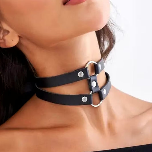 Läder Black Choker - Remmar