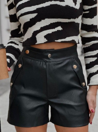 Elegant Bermuda Leather Shorts
