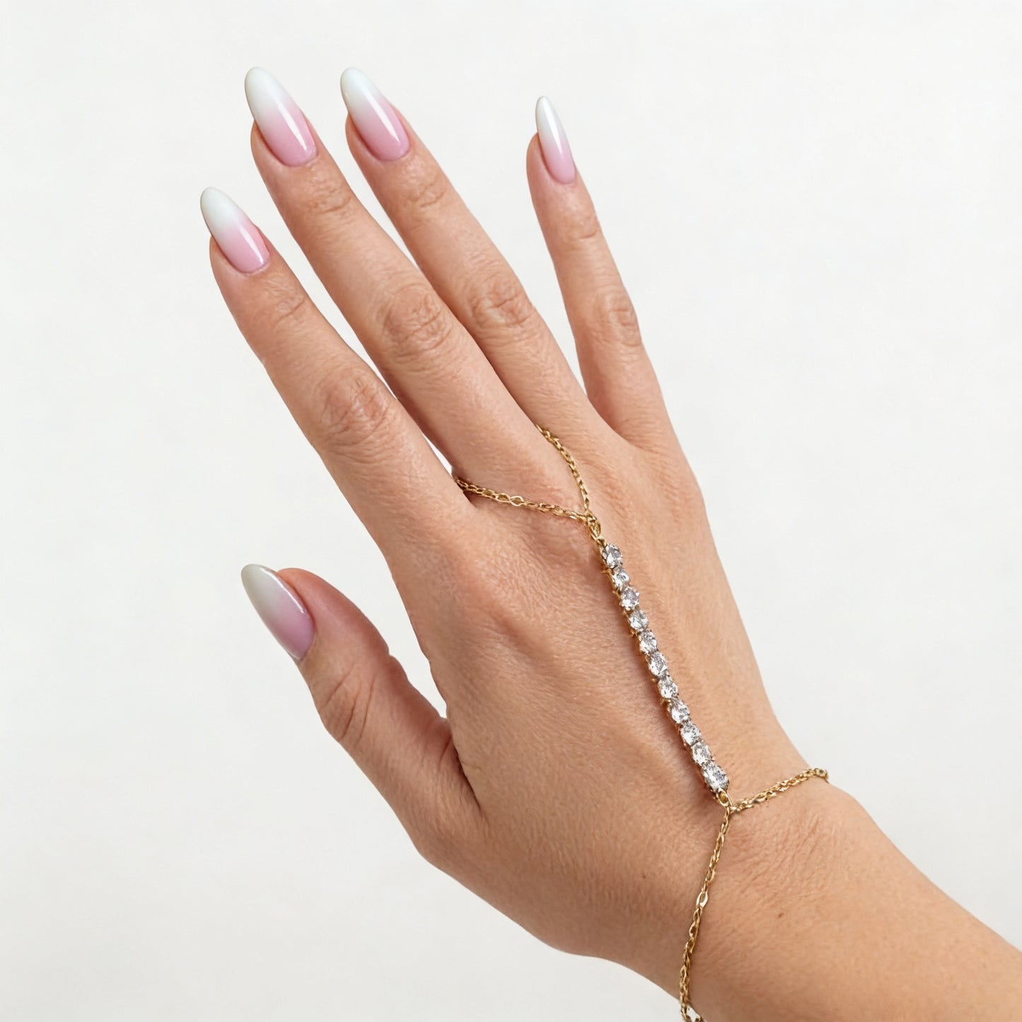 Handketting - Handkettingen met zirkonia - 2 stuks