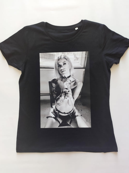 T-shirt med tryck - Harness 01 Black &amp; White